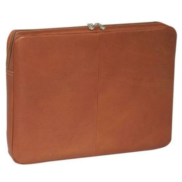 Piel Leather 15In Zip Laptop Sleeve - Saddle 2893